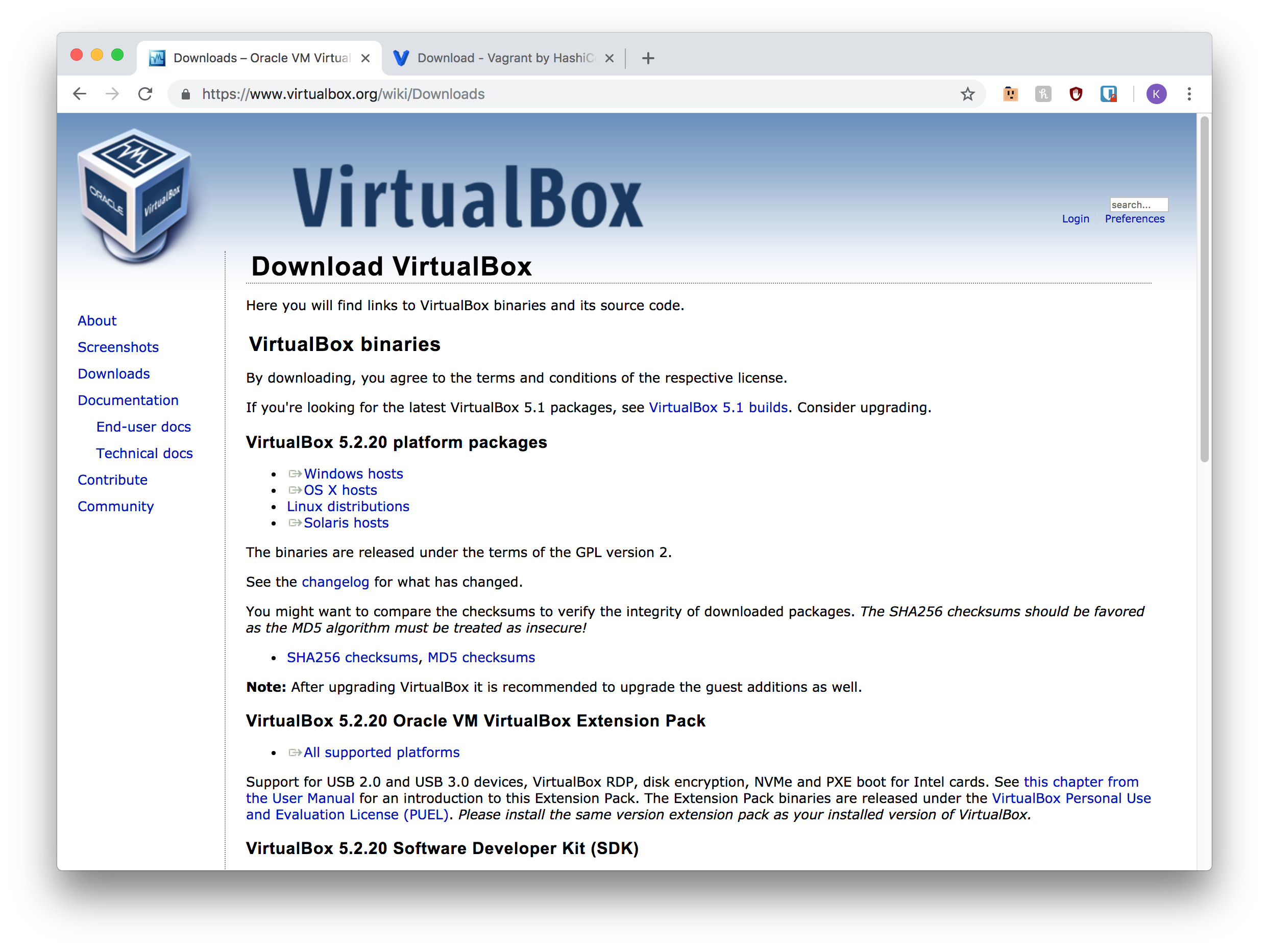 download virtualbox in mac for linux
